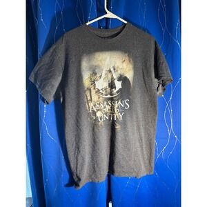 Assassins Creed Unity T Shirt Men's Dark Gray Graphic Tee size  large